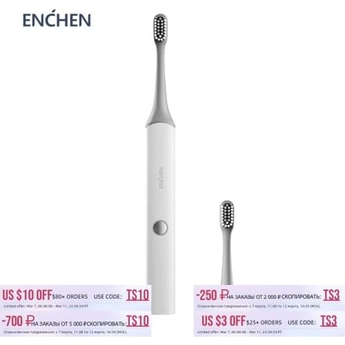 Original ENCHEN Aurora T+ Sonic Electric Toothbrush IPX7 Waterproof Rechargeable Acoustic Wave Automatic Tooth Brush For Adults