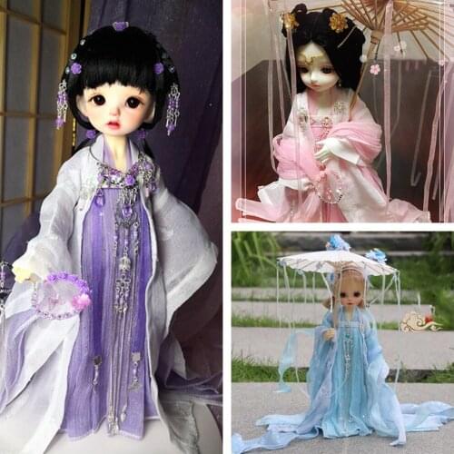 1/6 1/4 Scale BJD Clothes Accessories Ancient Costume Chinese Hanfu Retro Style Fairy Dress For BJD/SD YOSD MSD Doll A0795