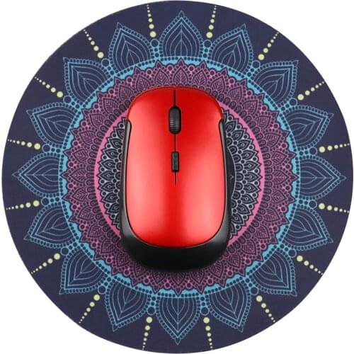 1PCS Vintage Bohemian Round Computer 3D Game Carpet Mouse Pad Mat Anti Slip Mousepad