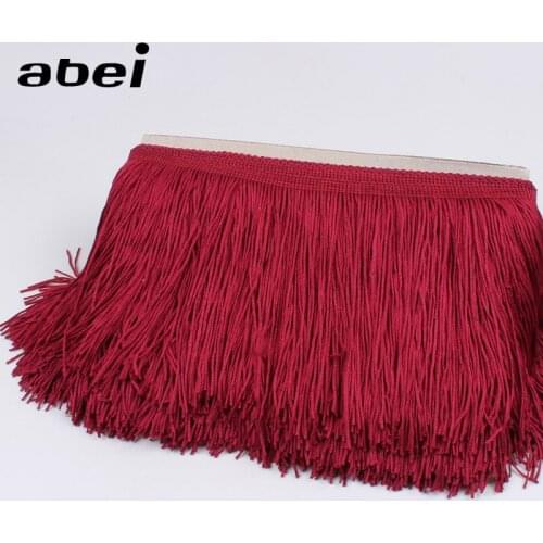 1Yards 15cm Wide Lace Fringe Trim Tassel Fringe Trimming For DIY Latin Dress Stage Clothes Suits Accessories Lace Ribbon