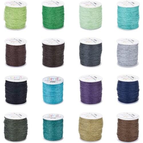 100Yard 1mm Waxed Cotton Cords Thread String Strap For Bracelet Necklace Rope DIY Beading Braided Jewelry Making Accessories