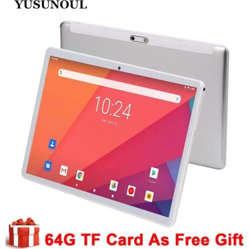 Tempered Glass Dual SIM Card IPS Tablets+64G Memory Cards 2.5D TP G+G Navagation/Youtube 10 inch 3G Android 9.0 4 Core Wifi IPS
