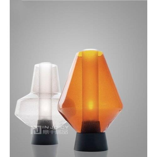 3 Colors American Rural E14 LED Glass Bedroom Restaurant Table Desk Lamp Light Decor Loft Corridor Cafe Bar