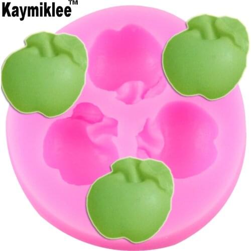 Kaymiklee M045 3D Apple shaped 3D Silicone Cake Mold Resin Gumpaste Surgar Fondant Cake Decorating Tools