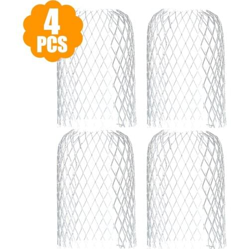 4Pcs Downpipe Gutter Sink Protection Ring Stainless Steel Filter Screen Filter Ring Silver