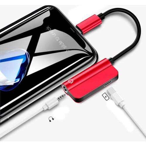 2 In 1 Type C Adapter For Huawei P30 P40 P20 Mate 30 Pro Xiaomi 9 8 Oneplus 7T Usb C To 3.5mm Earphone Charger Splitter