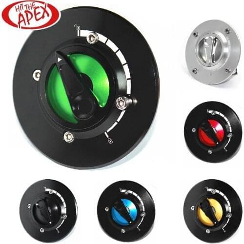 CNC Aluminum Motorcycle Fuel Tank Cap For SUZUKI GSXR750 GSXR 750 2003-2017 2018 Keyless Twist off Nimble Quick Lock Gas Cover