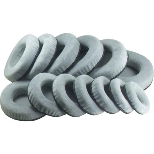 General Grey Velvet Foam Ear Pads Cushions 60 65 70 75 80 85 90 95 100 105 110 115 120MM for SONY for Sennheiser Headphones