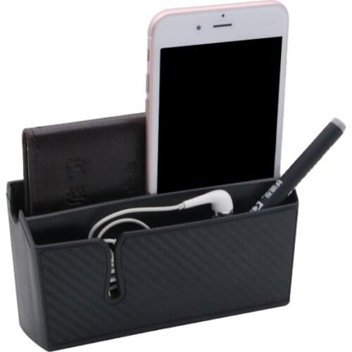 Car double cell phone locker box carbon fiber face car placement bag DM-019/020