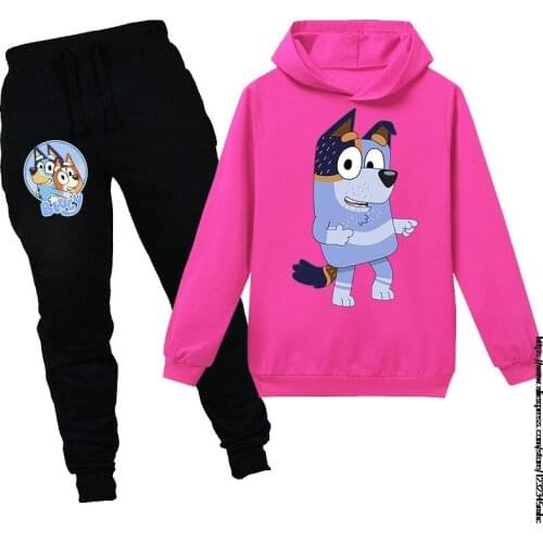 Disney Hoodies Kids Sweatshirts bingo bluey Kids Hooded T Shirt Baby Toddler Girls Coat Kids Clothes Boys Casual Tees Sportswear