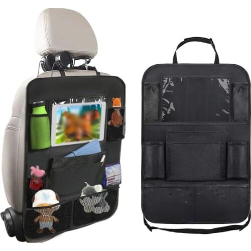 Child Car Seat Storage Kick Proof Back Cover Touch Screen Storage Bag Car Seat Cushion Baby Car Accessories Trim