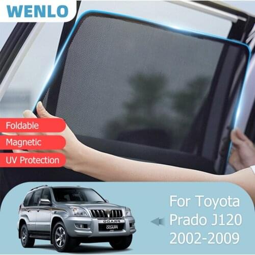 For Toyota Prado J120 2002-2009 Front Windshield Car Sunshade Side Window Screen Blind Sun Shade Truck Magnet Visor Mesh Curtain