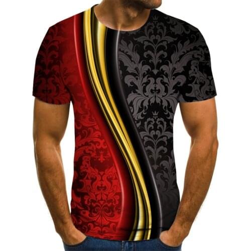 Mens 3D printed T-shirt, casual top, fun 3D T-shirt, big round neck shirt, summer street wear, 2021 new style