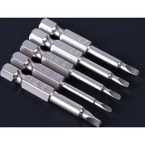 5pcs Triangular Screw Bits Magnetic Electric Screwdriver Bits Hand Tool Set