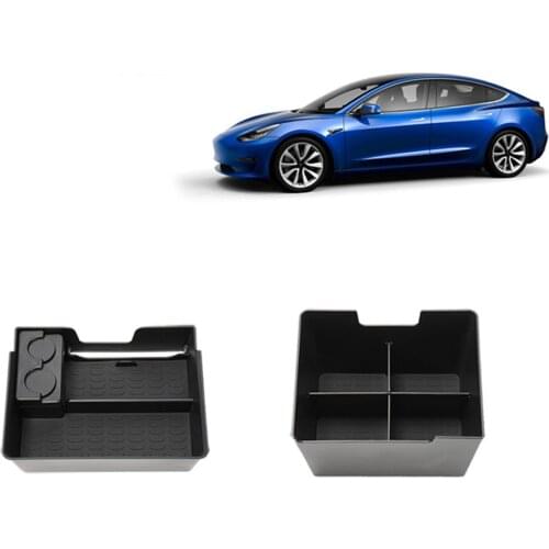 Suitable for 2021 Tesla model3 central control storage box tesla modely multifunctional storage