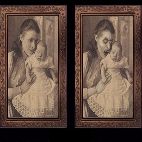 Photo Frame Picture Halloween Horror Retrato Cadre Lenticular 3D Changing Face Scary Portrait Haunted Spooky ramki na zdjecie 2