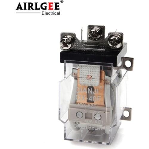 JQX-40F 1Z 40A DC12V DC24V AC220V Coil Power Relay SPDT Screw Mount Miniature power relay