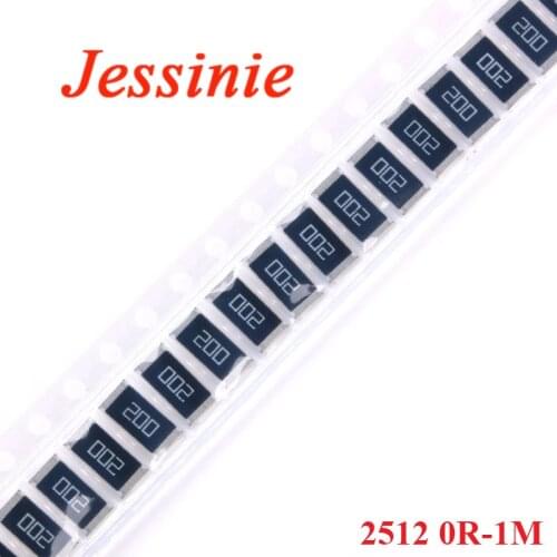 50PCS 2512 SMD Chip Resistor 5% 1W 0R-1M R001 R010 R100 R020 0R 1R 10R 100R 1K 10K 100K 510R 1M 510 470 470R 471 ohm