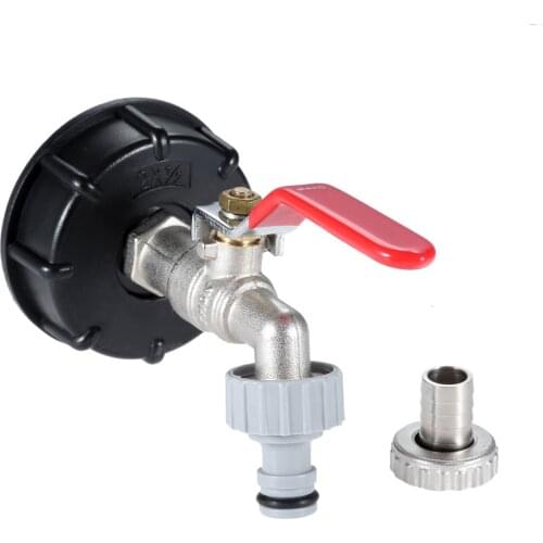 IBC tank Tap Brass+Plastic S60X6 Thread Coarse 1/2"inch 13mm Replacement Valve detachable Home Garden Water pipe Connectors