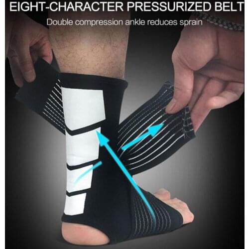 Sports Ankle Bandage Adjustive Sock Protector Brace Football Basketball Compression Foot Sleeve Support Sports Ankle Belts