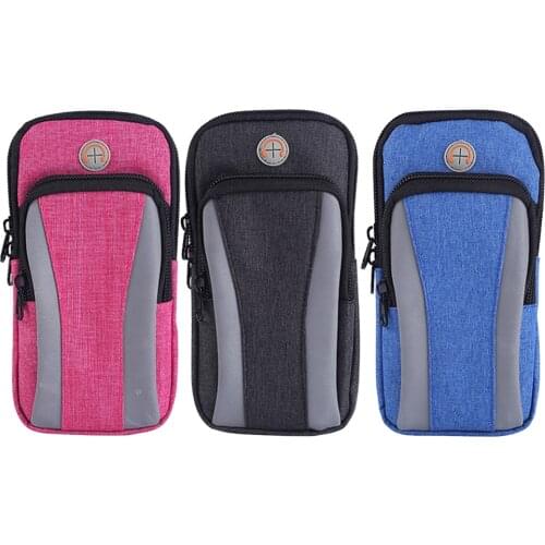 Cell Phone Armband Case Waterproof Running Phone Holder Pouch Bag with Shoulder Strap for Fitness Gym Workout