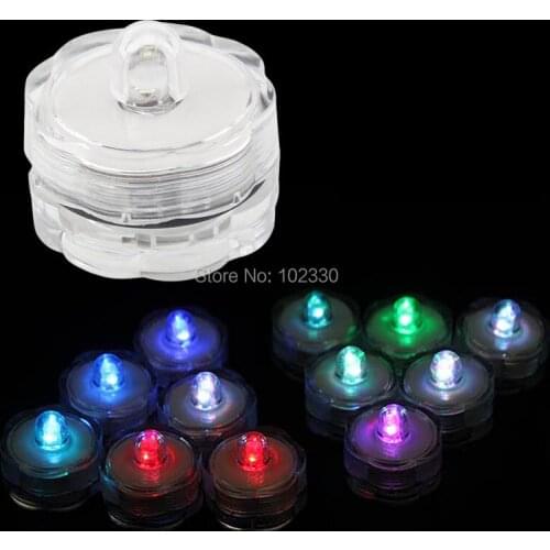 Super Bright Submersible Waterproof Mini LED Tea Light Candle Lights For Wedding Party Deocration Vase Light S201748