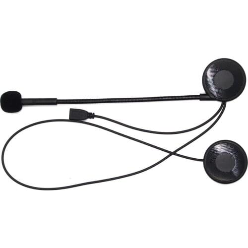 JaJaBor 3rd Generation Ultra-thin Motorcycle Helmet Wireless Bluetooth Headset Motor Earphone Speaker with Sponge Microphone