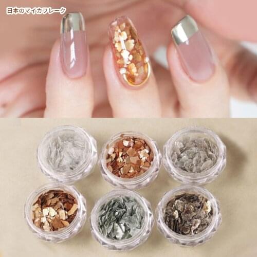 1 Box Gold Nail Glitter Mica Slices Irregular Fragment Texture Natural Ultrathin Metal Flakes Slider Shimmer Nail Art Decorati