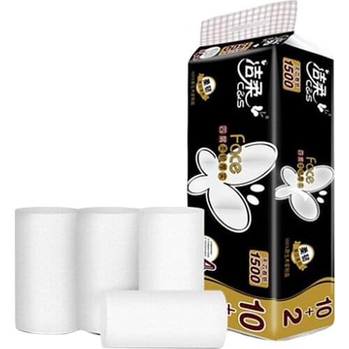 12Roll 4 Ply Toilet Tissue Home Bath Toilet Roll toilet paper Soft Toilet Paper Skin-friendly Paper Towels Toilet Paper Bulk
