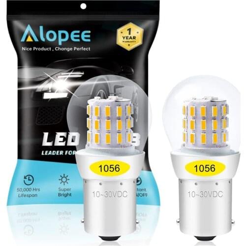 2-Pcs 1056 BAU15S 7507 12496 5009 PY21W AK-3014 39 SMD Amber / Yellow LED Light 9V-30V-DC Car Turn Signal Light Tail BackUp Bulb