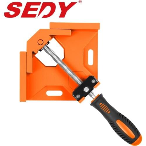 2020-Aluminum Single Handle 90 Degree Right Angle Clamp Adjustable Wood working Frame Clip Right Angle Folder Tool For Welding