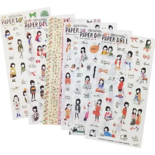 6 Sheet/lot The Forest Department Sweet Girl Diary PVC Decorative Stickers Kawaii Planner Scrapbooking Sticky Memo Sticker