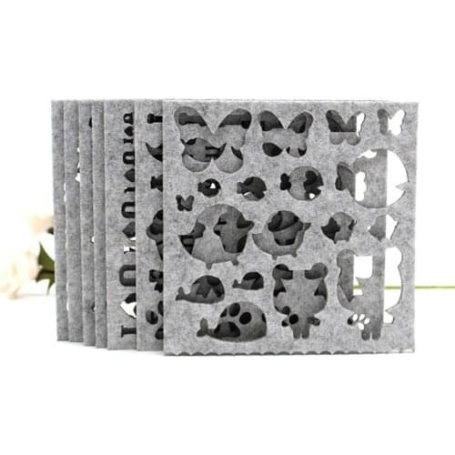 7pcs Wool Felt Mold Needle Felting DIY Craft Stencil Applique Handicraft Shaping Mould E56C