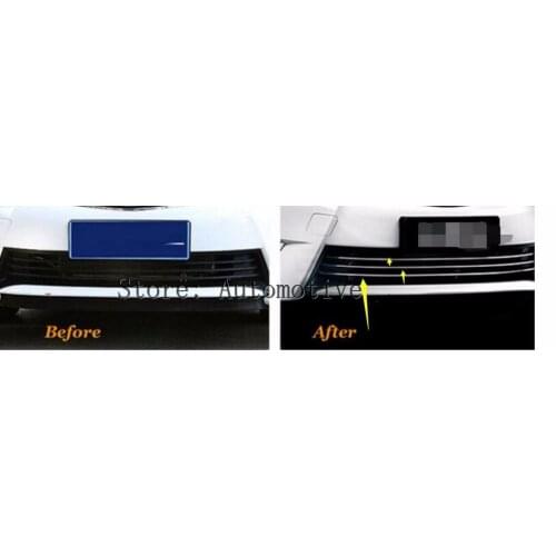 ACCESSORIES FIT FOR 2014 2015 2016 2017 for TOYOTA COROLLA CHROME FRONT GRILL GRILLE COVER TRIM GARNISH MOLDING INSERT