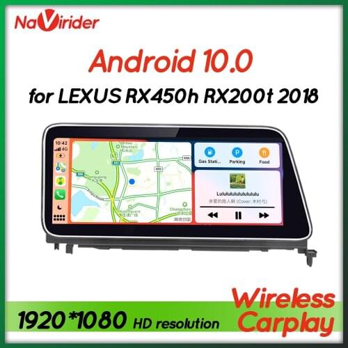 12.3inch Android 10 Car Video Player For Lexus RX 200t RX200t Rx350 Rx450h 64GB ROM GPS Navigation Multimedia Head Unit