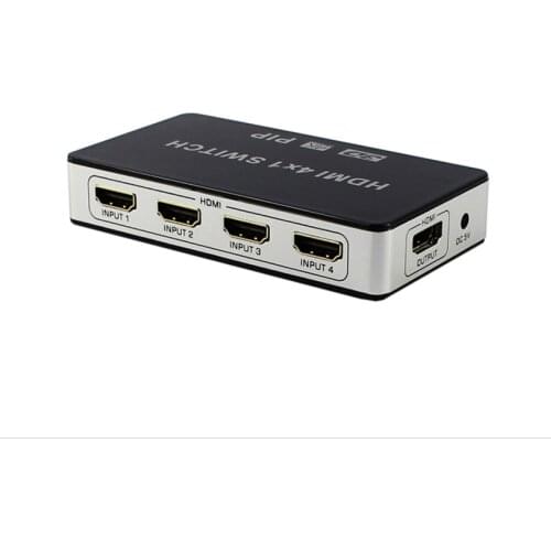 Free shipping 4 Port 4K HDMI KVM USB Switcher Switch Switches With PIP /Remote Control Support Hot Plug And Play And EDID