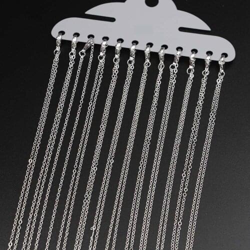 12Pcs/Pack 40cm Necklace Charm Chains Lobster Clasp Handmake Pendant Chains For DIY Jewelry Finding Materials Accessories