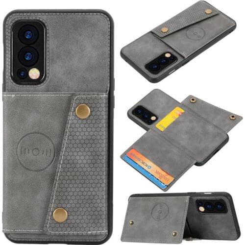 For Oneplus Nord 2 5G Leather Card Slot Back Case Magnetic Wallet Book Shell One Plus Nord 2 Case OnePlus Nord2 Flip Cover Funda