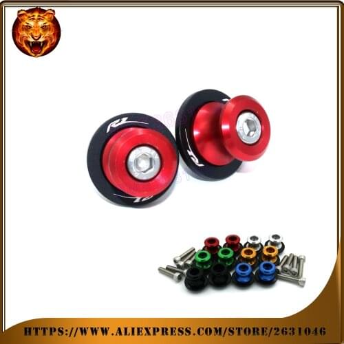For YAMAHA YZF R1 M/R1S YZF-R1M YZFR1 R1 YZFR1 2008-2017 Motorcycle CNC Aluminum Swingarm Spools slider 0.236inch stand Screws