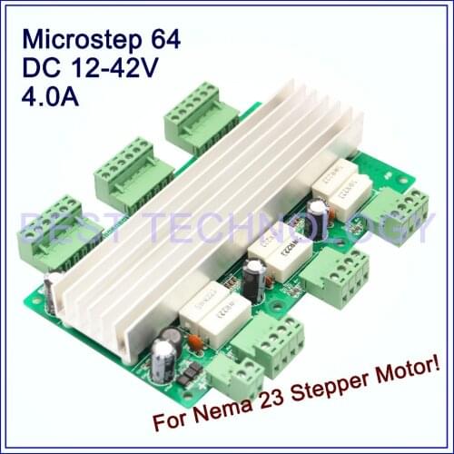 Driver 4A 12-42VDC 64 Microstep 3Axis Stepper motor Driver Board stepping motor control board for nema17,nema23 stepper motor