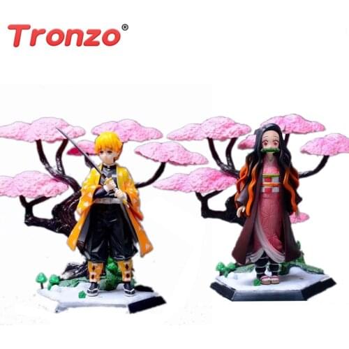 Tronzo Action Figure Anime Demon Slayer Kimetsu no Yaiba Kamado Nezuko Agatsuma Zenitsu PVC Figure Collectible Model Toys Gifts