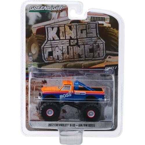 GreenLight 1:64 1972 Chevrolet K-10 Monster Truck Alloy model car Metal toys for childen kids diecast gift