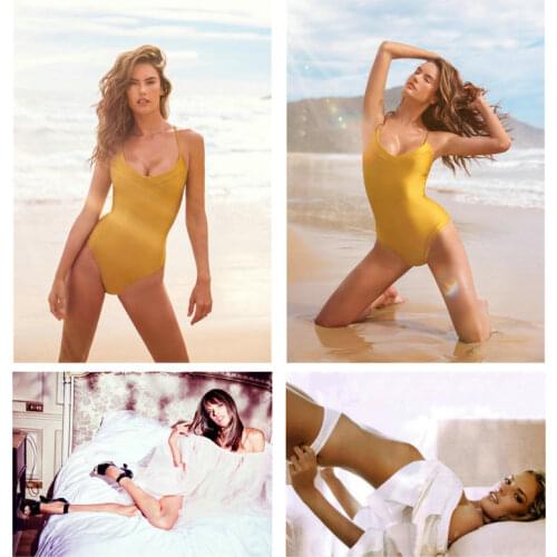 250GSM Paper Card Fashion Show Girl Top Model Brazil Latin Angle Face Actress Alessandra Ambrosio Sex Nude Body DIY Painted