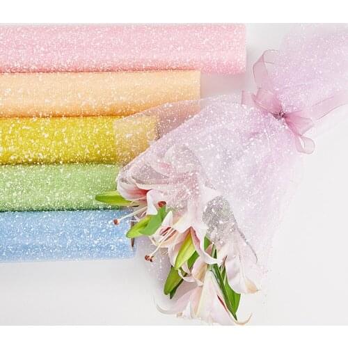 Snowflake Point Lace Mesh Roll Flower Gift Wrapping DIY Scrapbook Craft Florists Decor Flower Gift Wrapper Craft 52cmx3.5m