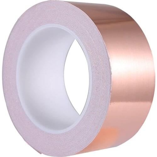 Copper Foil Tape 30mm x 50M for EMI Shielding Conductive Adhesive for Electrical Repairs,Snail Barrier Tape Guitar