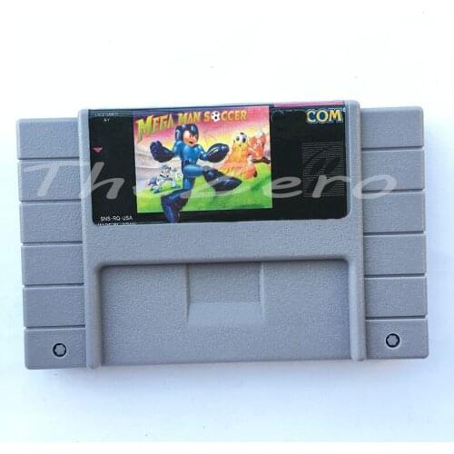 Mega Man Soccer MegaMan Video Game USA Version for 16 bit Super Game Card Cartridge Card for 46pin NTSC Game Player