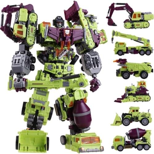 BEST PRICE NBK Devastator 6IN1 Sets Bulldozer Bonecrusher GT KO Transformation Figure Toy