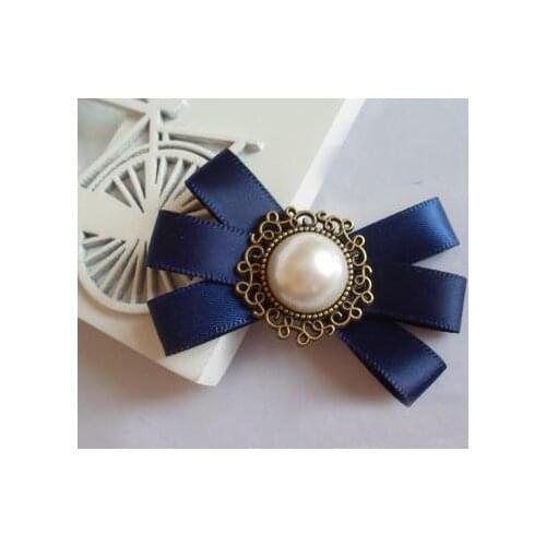 Real Hot Sale Ribbon Broches Juego De Tronos Korean Handmade Retro Brooch Beauties Bow Badge Small Tie Collar Flower