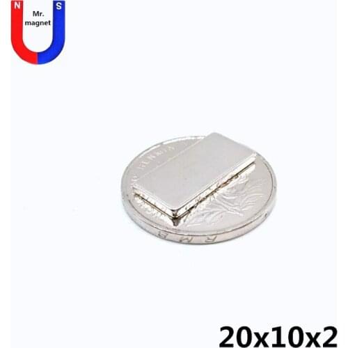 50/200/500pcs 20X10X2 neodymium magnet cuboid rectangle 20x10x2 mm magnet NdFeB 20*10*2 rare earth strong permanent magnet sheet