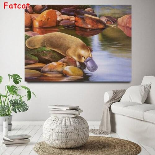 Full square and round diamond embroidered stone with duck water rhinestone Mosaic embroidered cross - stitch decor gifts PP1989